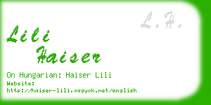 lili haiser business card
